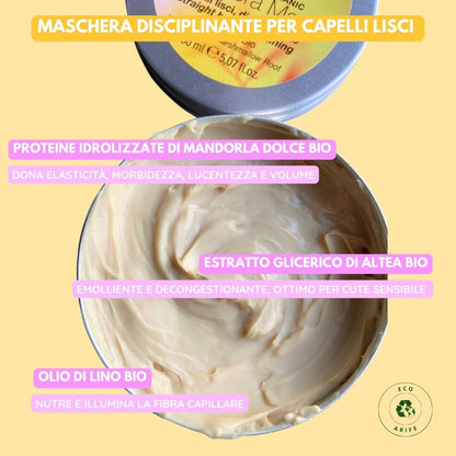 Maschera Disciplinante per Capelli lisci - Mandorla e Altea Bio