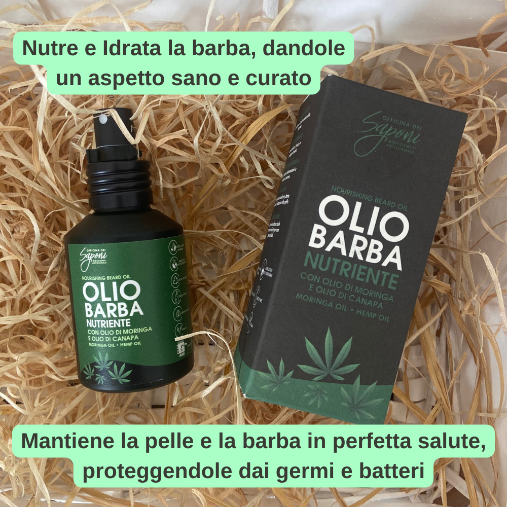 Olio da Barba Nutriente - Olio di Moringa e Olio di Canapa