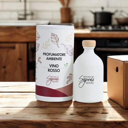 Diffusore di Fragranza bio con Bastoncini Profumazione Ambienti - Vino Rosso