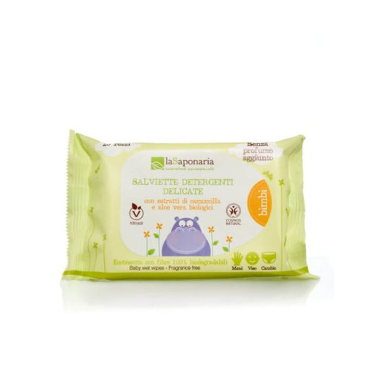Salviette detergenti delicate Intimo, Viso e Corpo per Bimbi - Calendula, Camomilla e Melissa