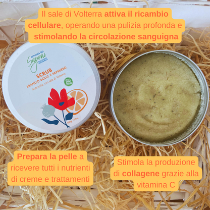 Scrub Corpo - Arancio Dolce e Papavero