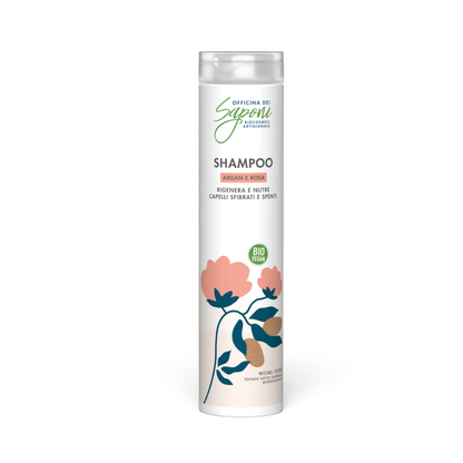 Shampoo per capelli secchi e spenti - Olio d'Argan e Rosa Canina