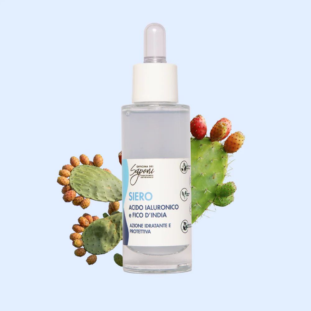 Acido Ialuronico + Fico D'India - Siero viso Idratante e Protettivo